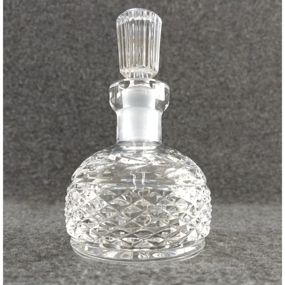Vintage Waterford Crystal Glandore Perfume Bottle & Stopper Hand Blown Decanter
